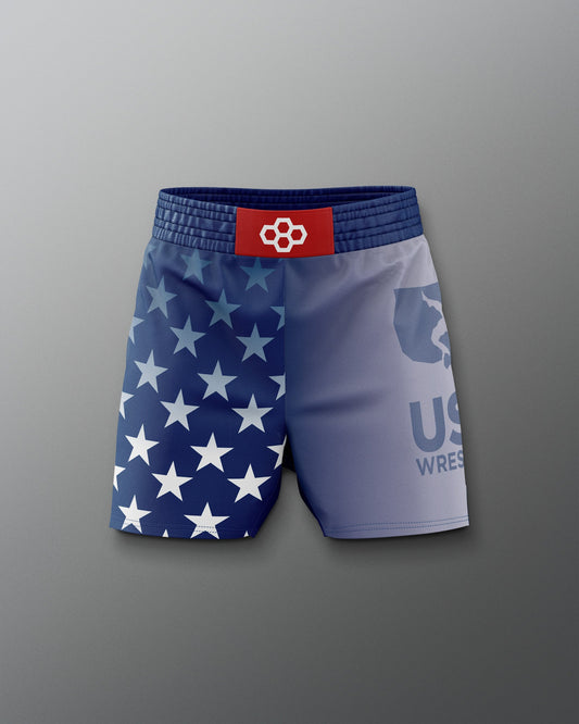 RUDIS USA Wrestling Flag Sublimated Shorts
