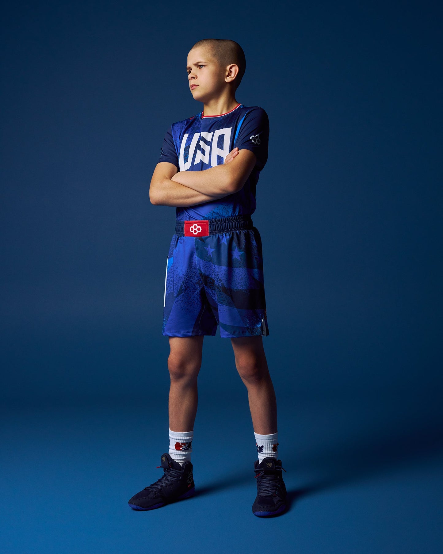 RUDIS USA Wrestling Grit Icon Youth Sublimated Shorts