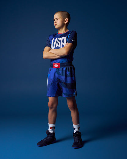 RUDIS USA Wrestling Grit Icon Youth Sublimated Shorts
