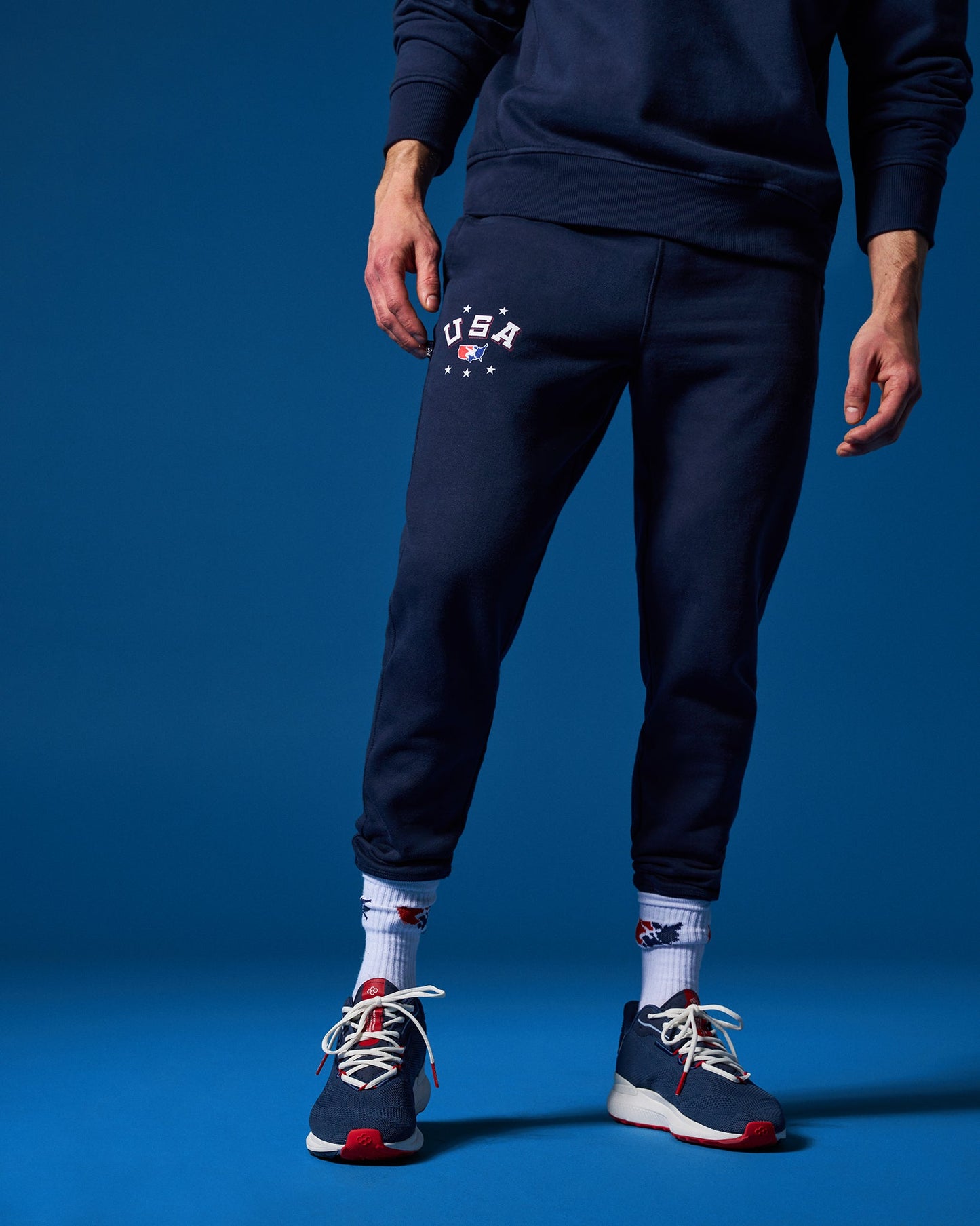 RUDIS USA Wrestling Retro Titan Heavyweight Jogger for Men