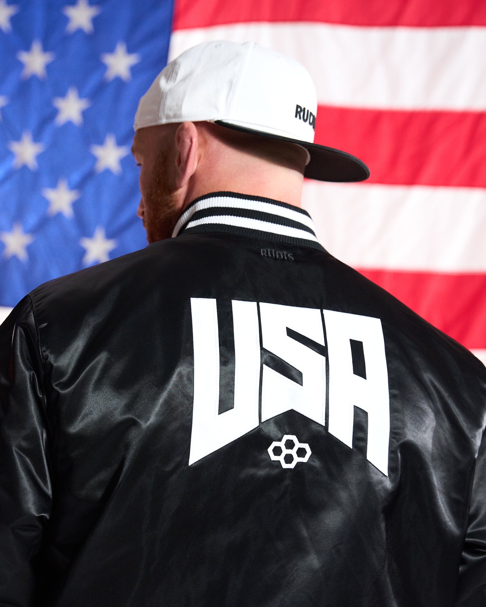 RUDIS USA Wrestling Logo Satin Jacket