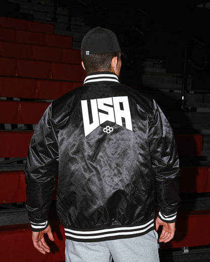 RUDIS USA Wrestling Logo Satin Jacket