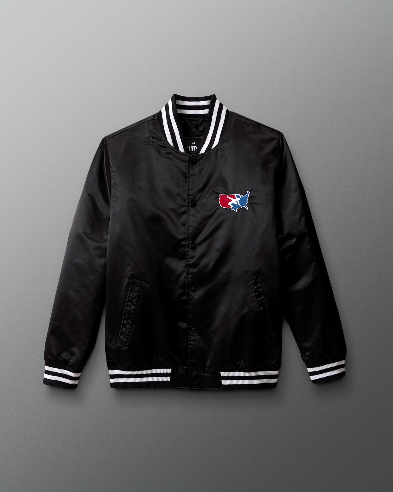 RUDIS USA Wrestling Logo Satin Jacket