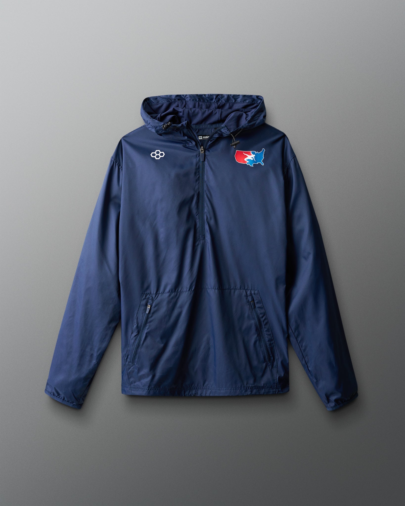 RUDIS USA Wrestling Air 1/4 Zip Windbreaker - Official USA Wrestling Merchandise