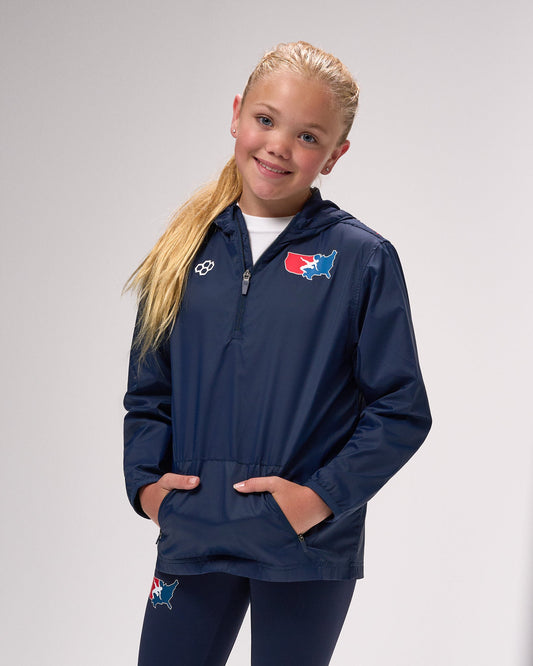 RUDIS USA Wrestling Youth Motion Windbreaker - Navy