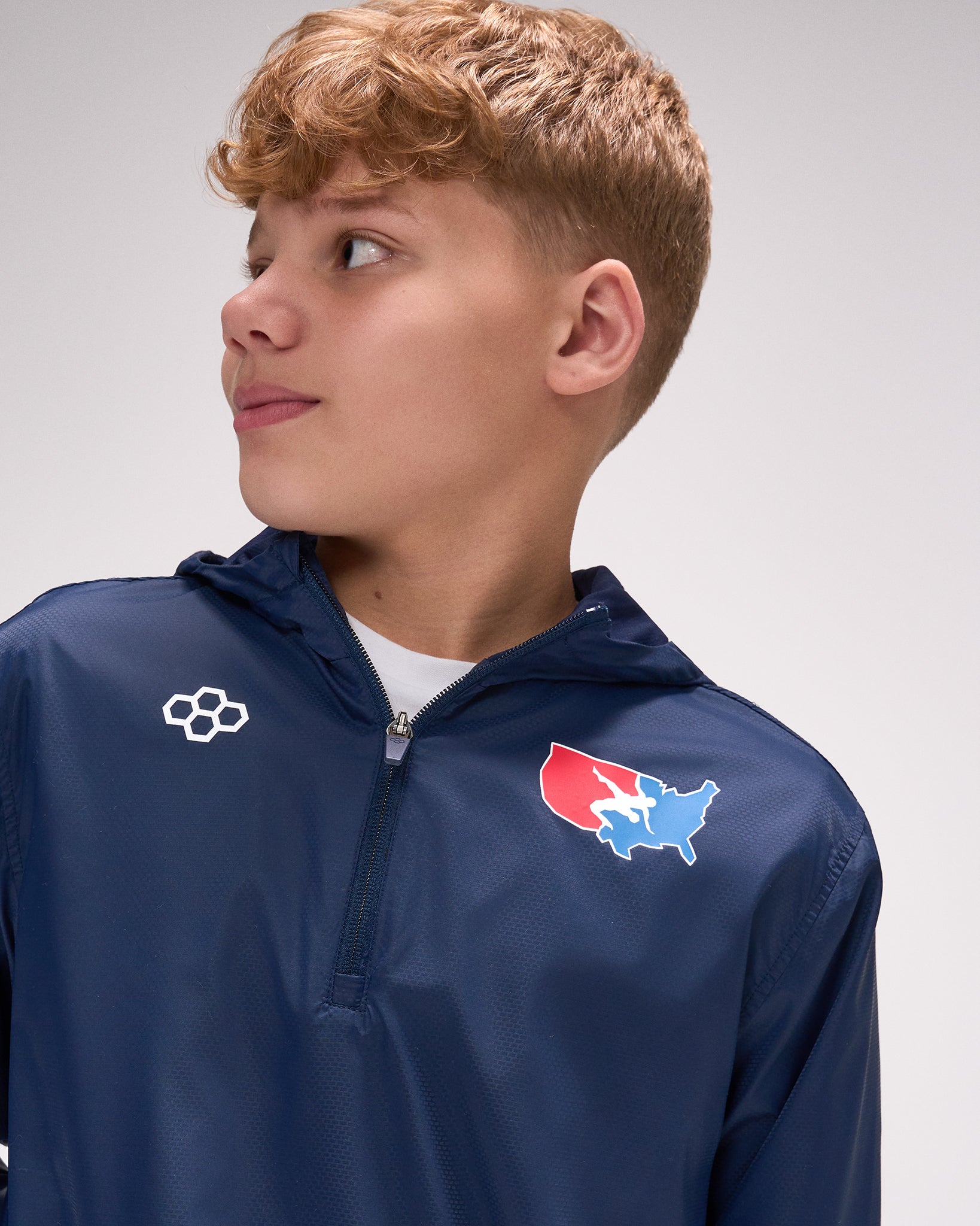 RUDIS USA Wrestling Youth Motion Windbreaker - Navy