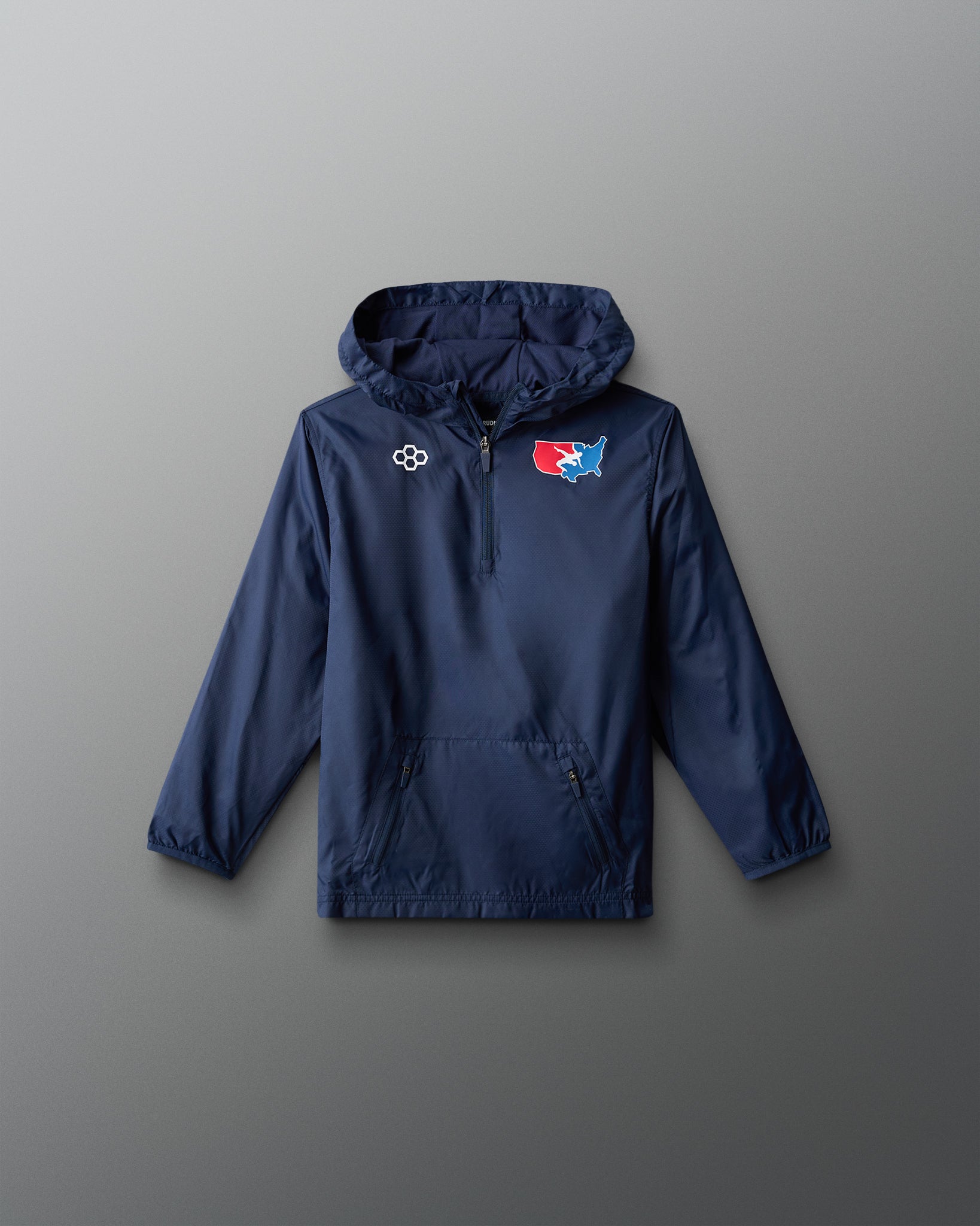 RUDIS USA Wrestling Youth Motion Windbreaker - Navy