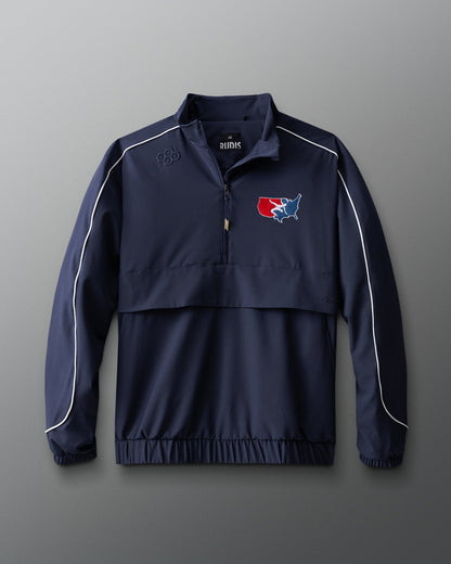RUDIS USA Wrestling Logo 1/4 Zip Windbreaker for Men