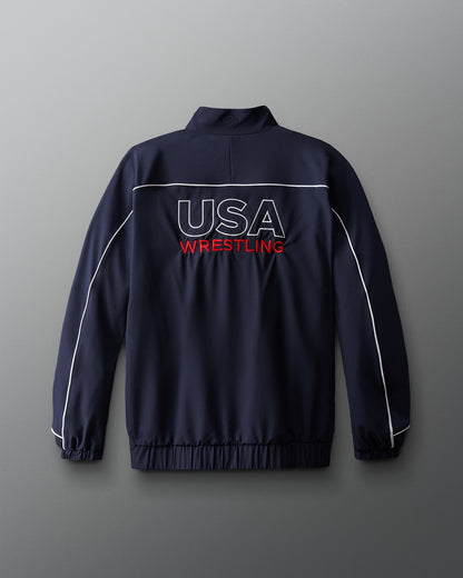 RUDIS USA Wrestling Logo 1/4 Zip Windbreaker for Men
