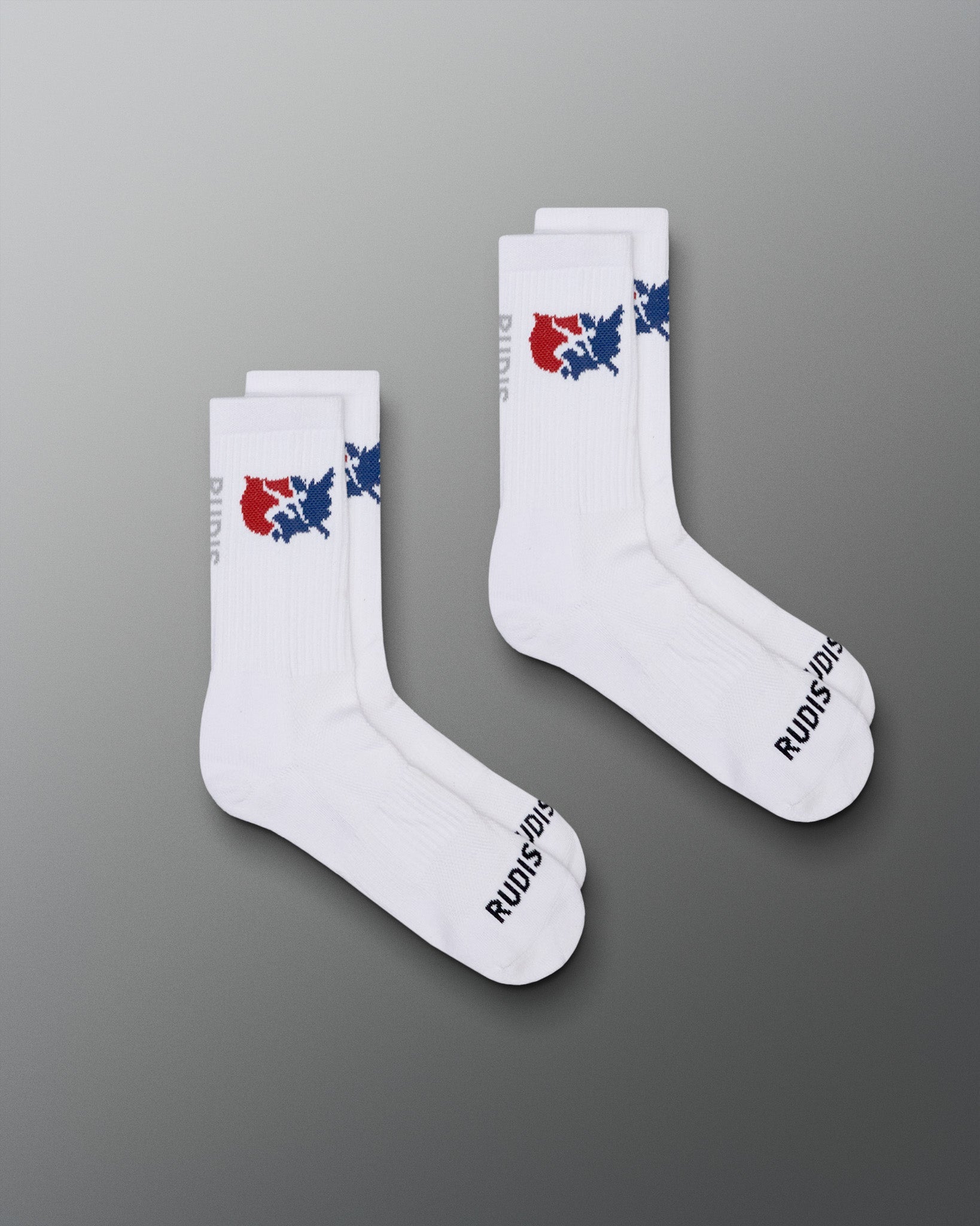 RUDIS USA Wrestling Cushion Crew Socks (2 Pair) - Officially Licensed USA Wrestling