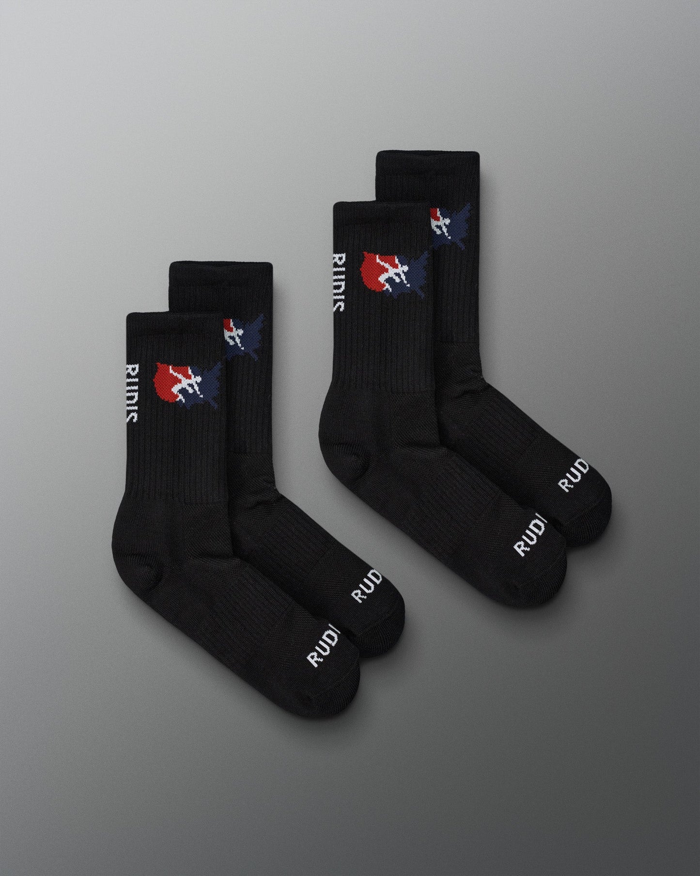 RUDIS USA Wrestling Cushion Crew Socks (2 Pair) - Officially Licensed USA Wrestling