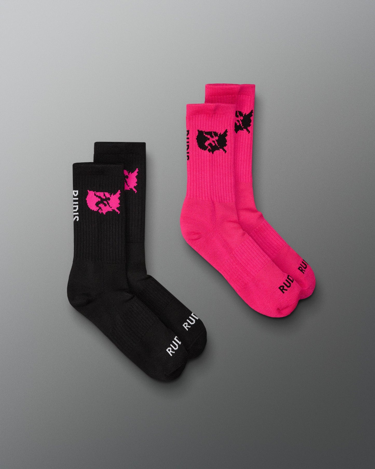 RUDIS USA Wrestling Cushion Crew Socks (2 Pair) - Officially Licensed USA Wrestling