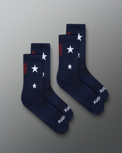 RUDIS Stars Cushion Crew Socks (2 Pair)