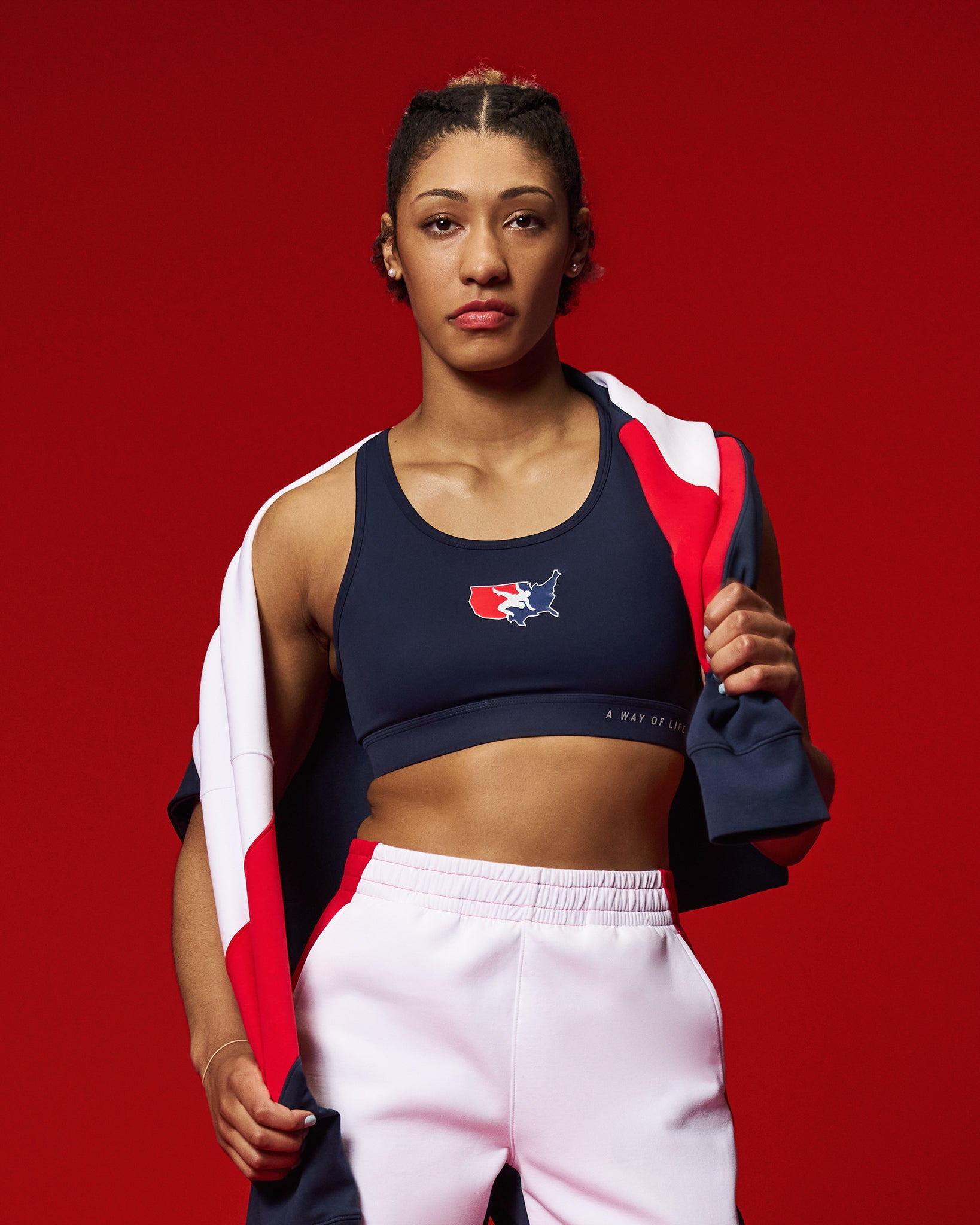 RUDIS USA Wrestling Women's Sports Bra - Officially Licensed Gear