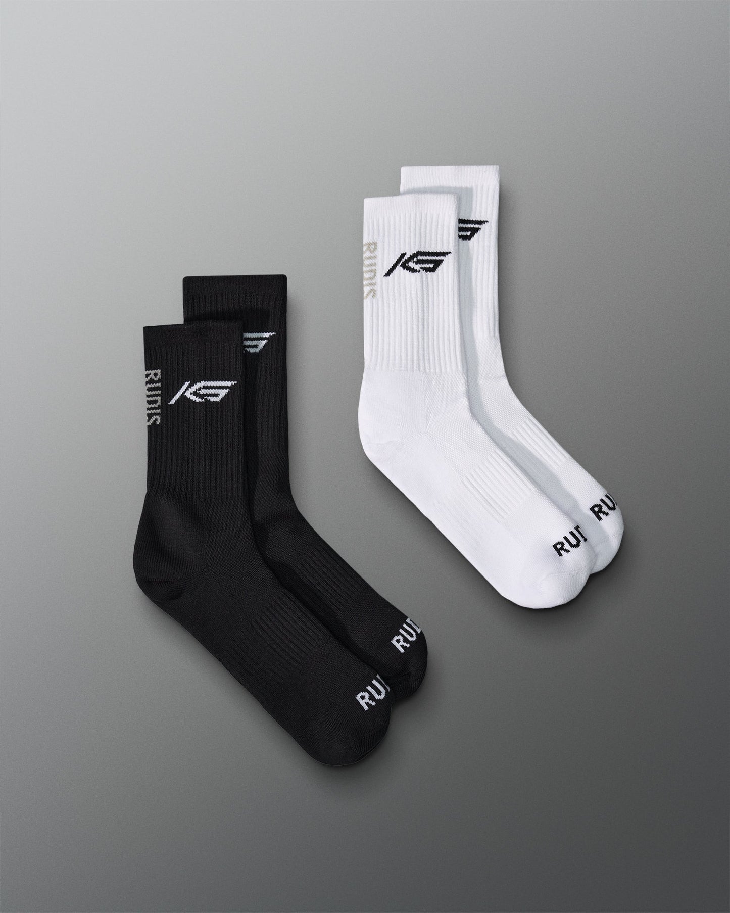 RUDIS RUDIS KS Black/White Knit Essential Socks (2 Pair) – Built for Impact