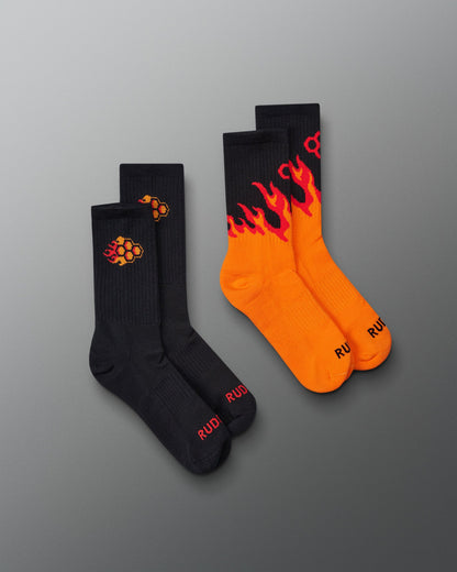 RUDIS Heating Up Cushion Crew Socks (2 Pair)