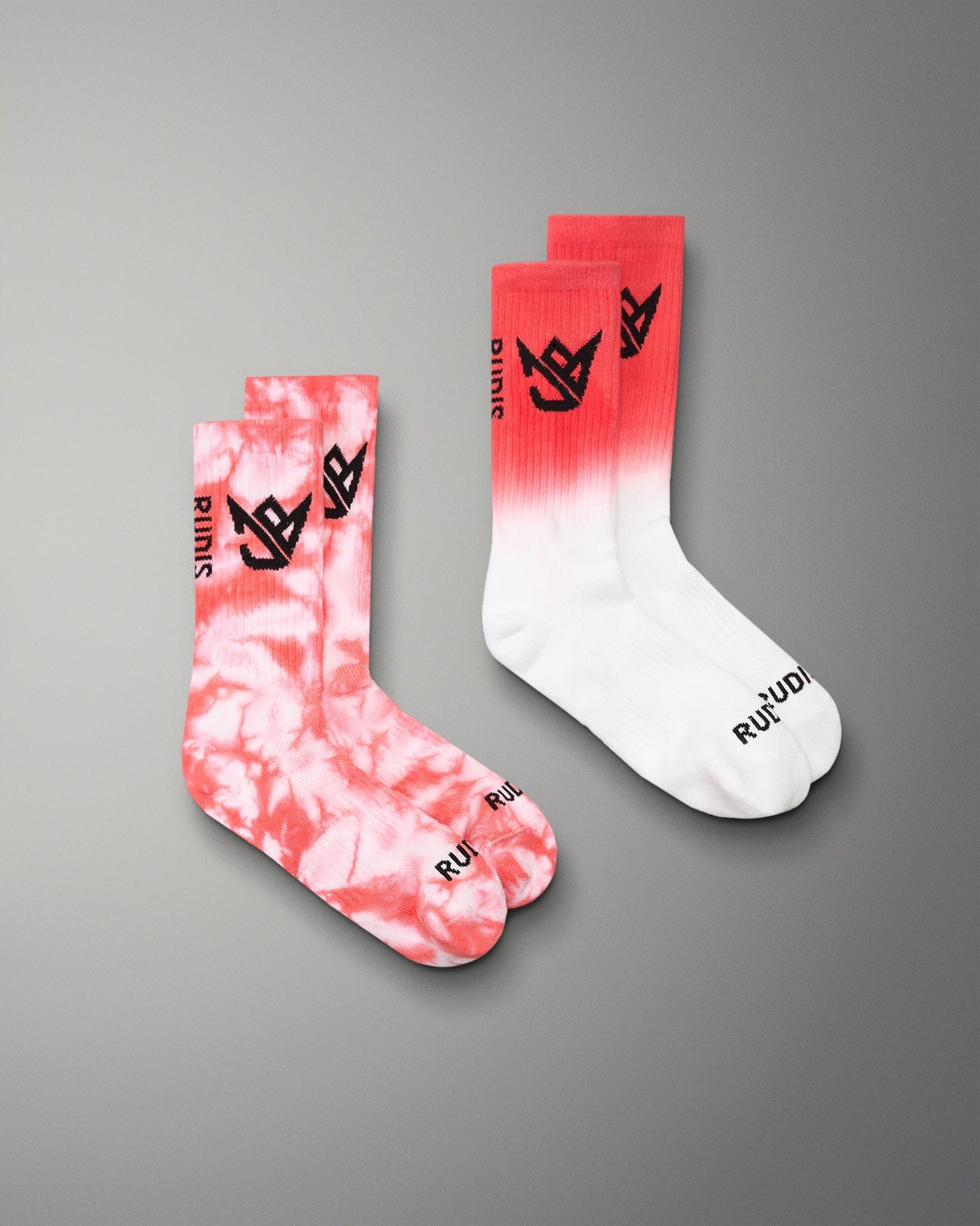 RUDIS JB Coral Tie Dye Knit Essential Socks (2 Pack)