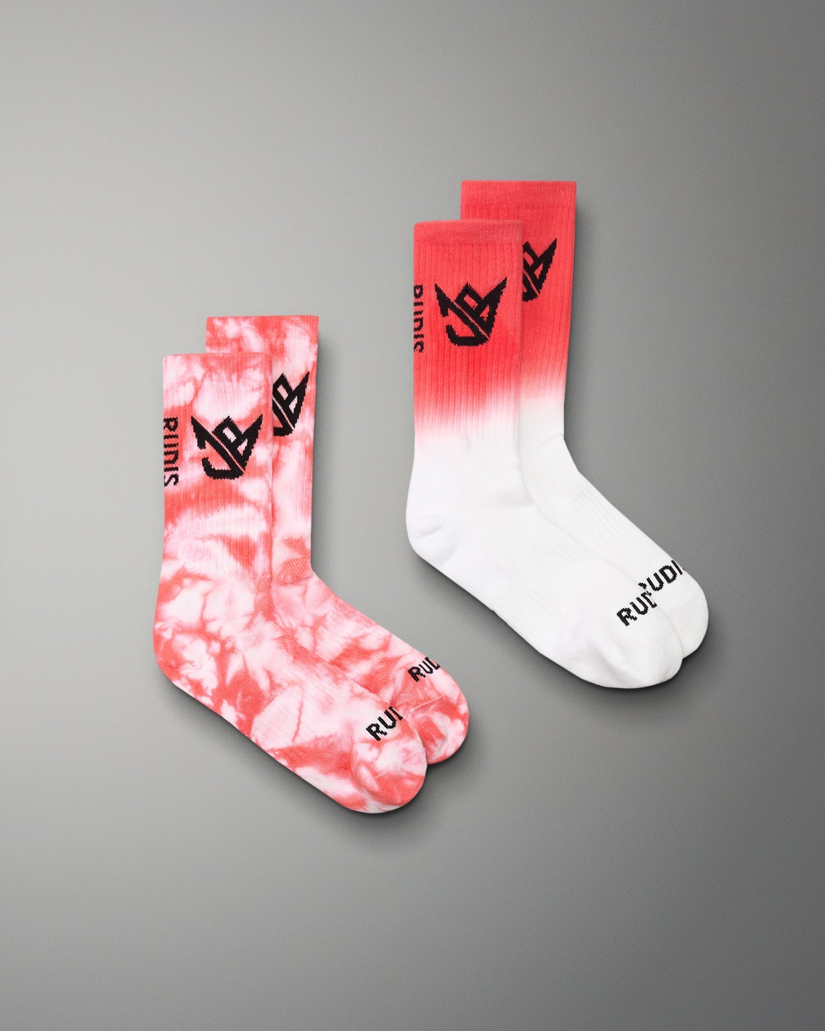 RUDIS JB Coral Tie Dye Knit Essential Socks (2 Pack)