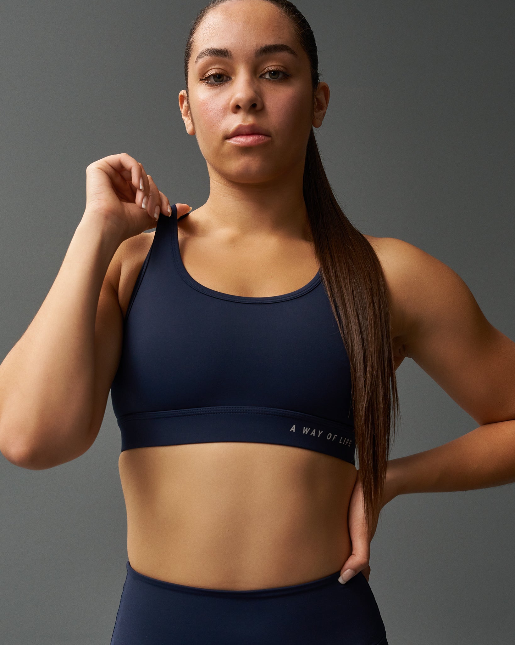 RUDIS RUDIS Women's Sports Bra - Navy | Train Fiercely, Compete Intrepidly