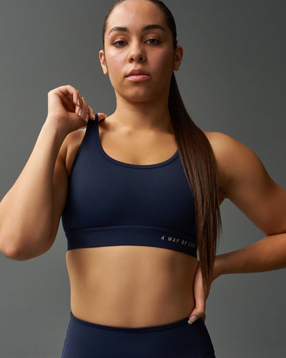 RUDIS RUDIS Women's Sports Bra - Navy | Train Fiercely, Compete Intrepidly