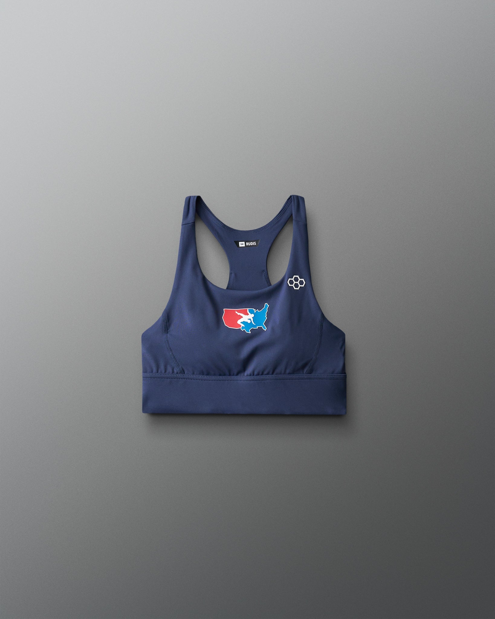 RUDIS USA Wrestling Women's Scoop Neck Padded Sports Bra