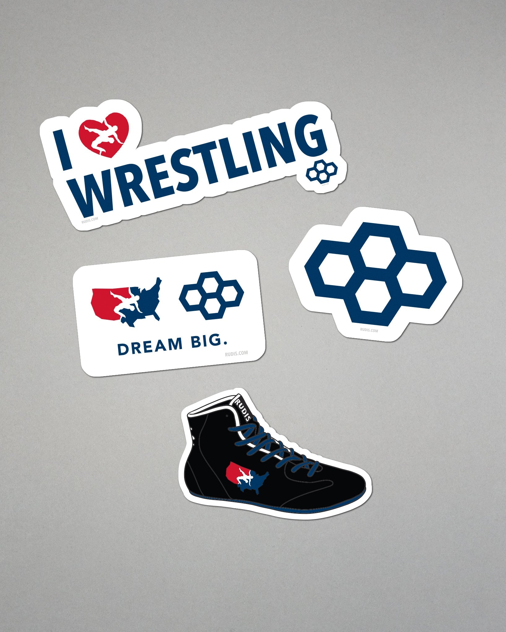RUDIS USA Wrestling Dream Big Sticker Pack