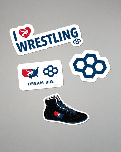 RUDIS USA Wrestling Dream Big Sticker Pack