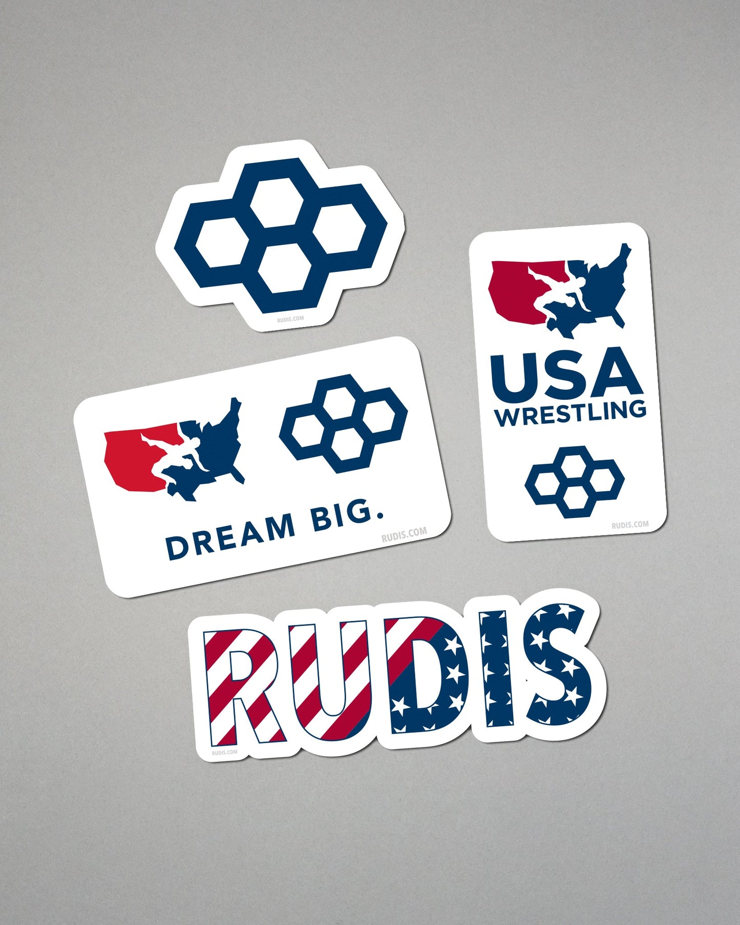 RUDIS USA Wrestling Dream Big Sticker Pack