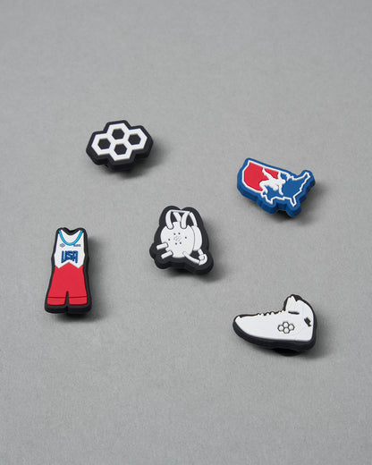 RUDIS USA Wrestling 5 Pack Shoe Charms