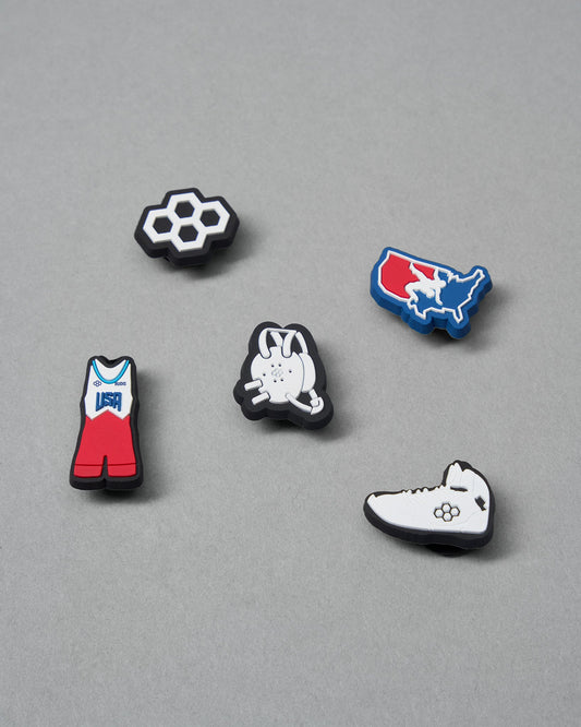 RUDIS USA Wrestling 5 Pack Shoe Charms