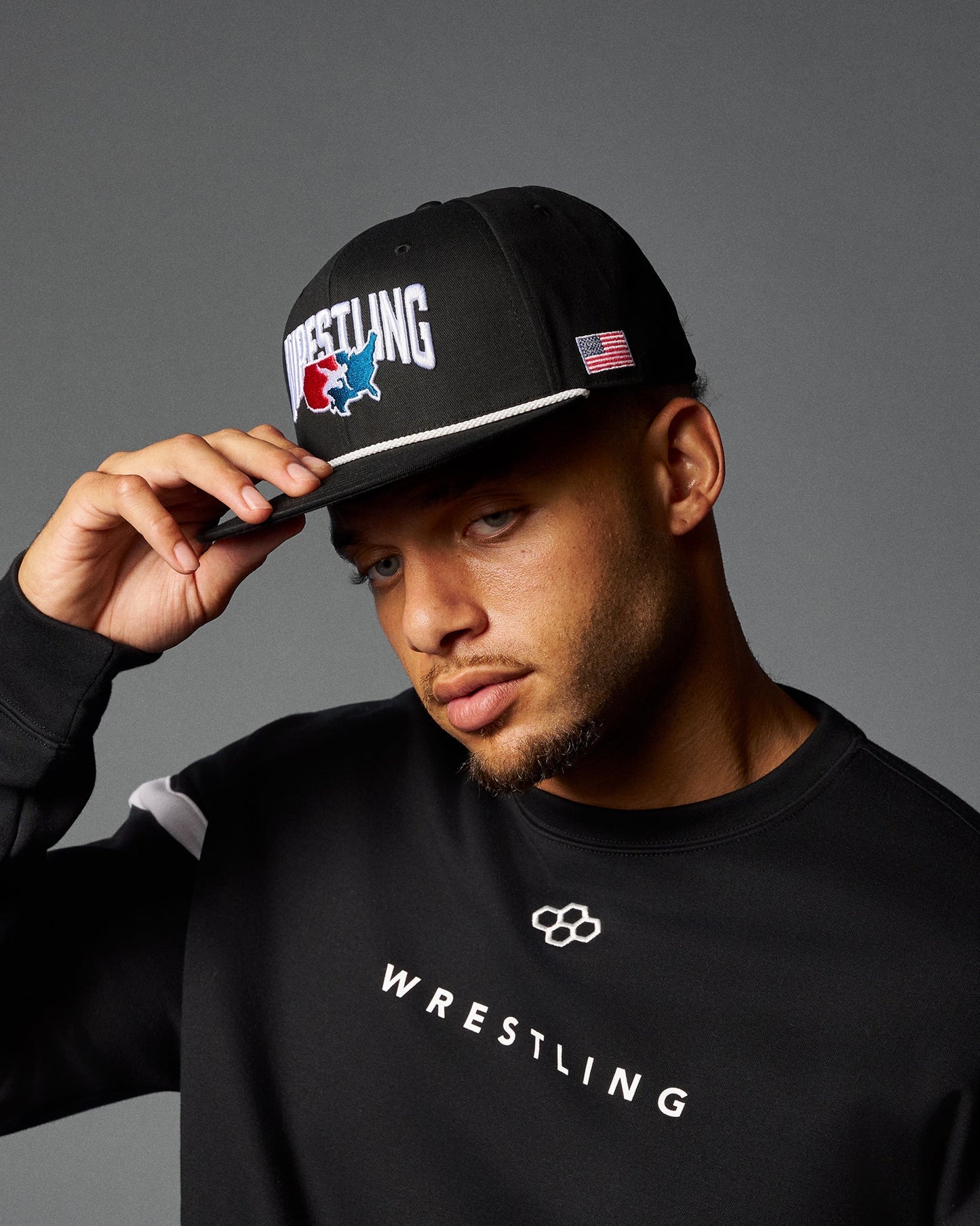 RUDIS USA Wrestling Map Nelson Snapback Hat