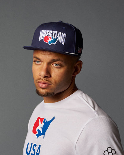 RUDIS USA Wrestling Map Nelson Snapback Hat