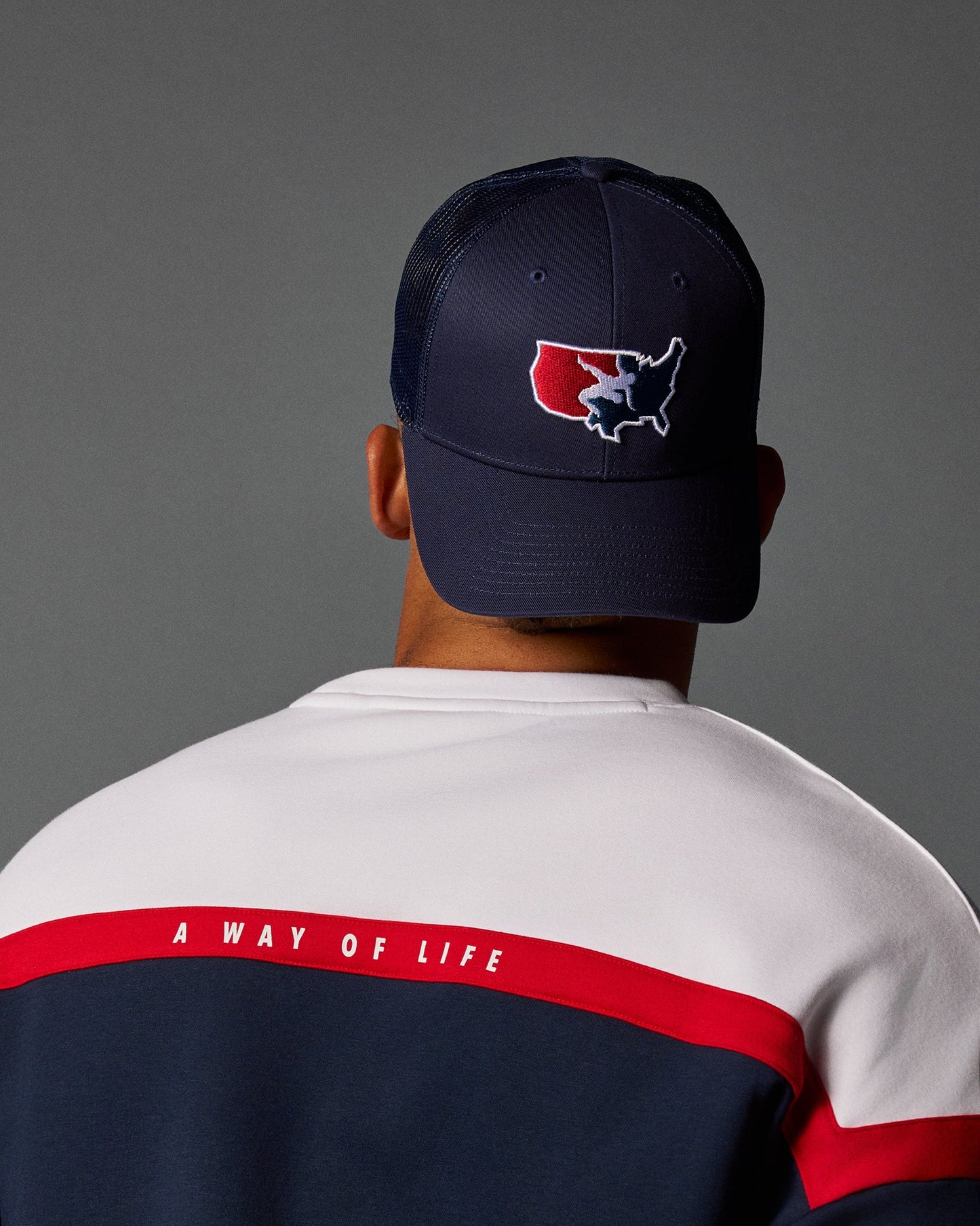 RUDIS USA Wrestling Logo Bridge Trucker Hat
