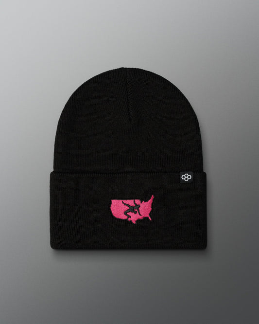 RUDIS USA Wrestling Map Logo Foldover Beanie