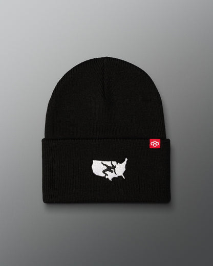 RUDIS USA Wrestling Map Logo Foldover Beanie