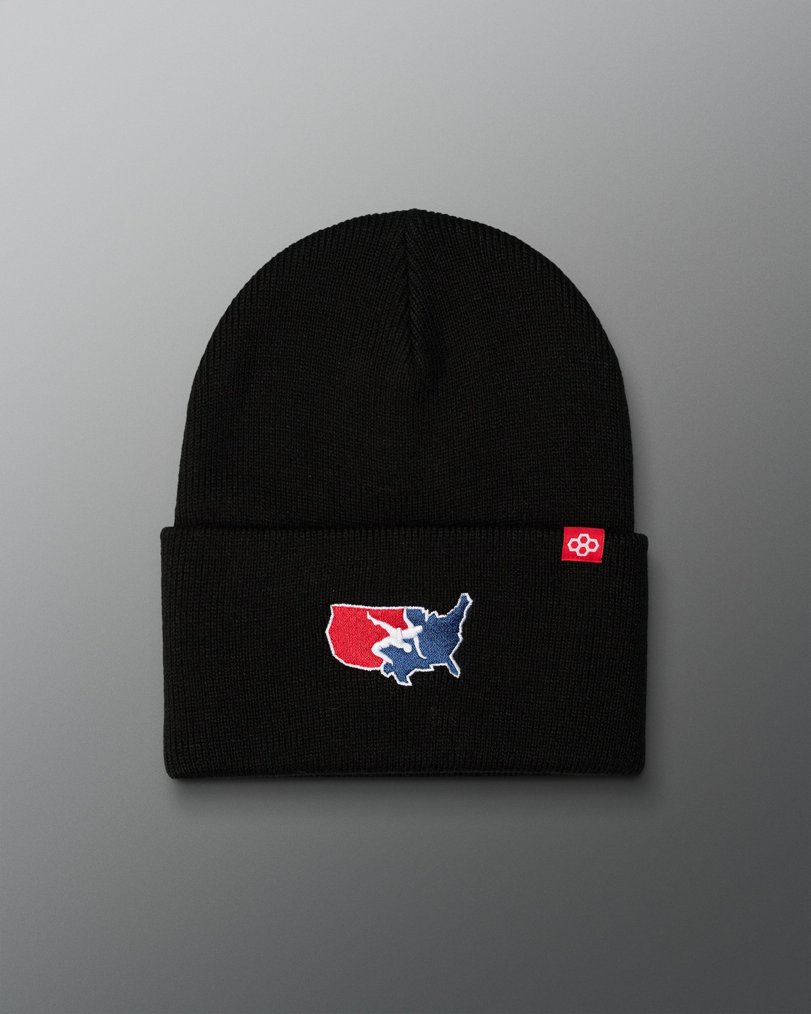 RUDIS USA Wrestling Map Logo Foldover Beanie
