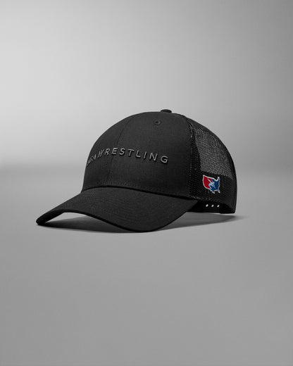 RUDIS USA Wrestling Wordmark Bridge Trucker Hat