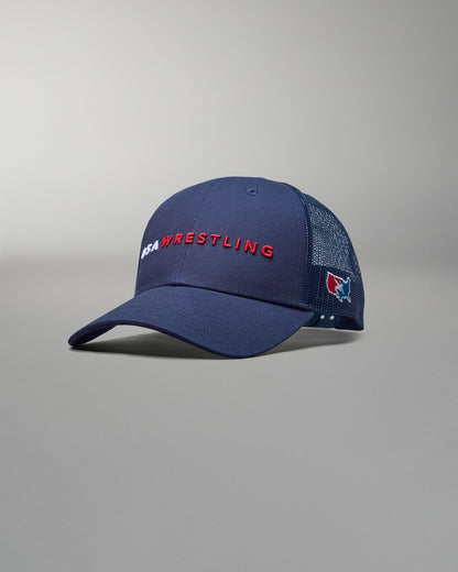 RUDIS USA Wrestling Wordmark Bridge Trucker Hat