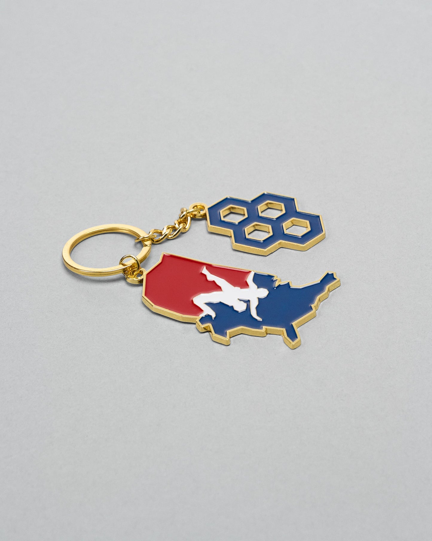 RUDIS USA Wrestling Enamel Keychain