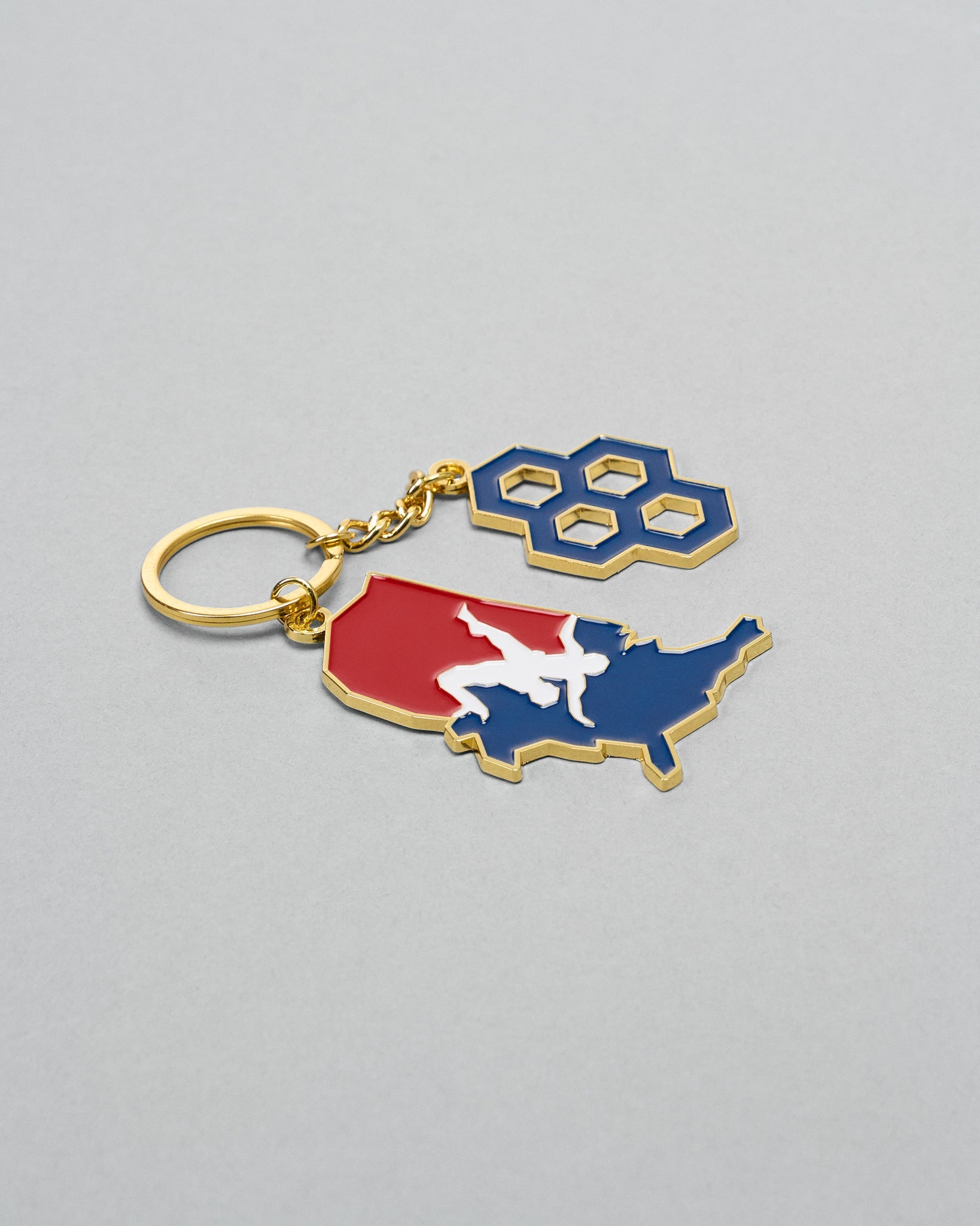 RUDIS USA Wrestling Enamel Keychain