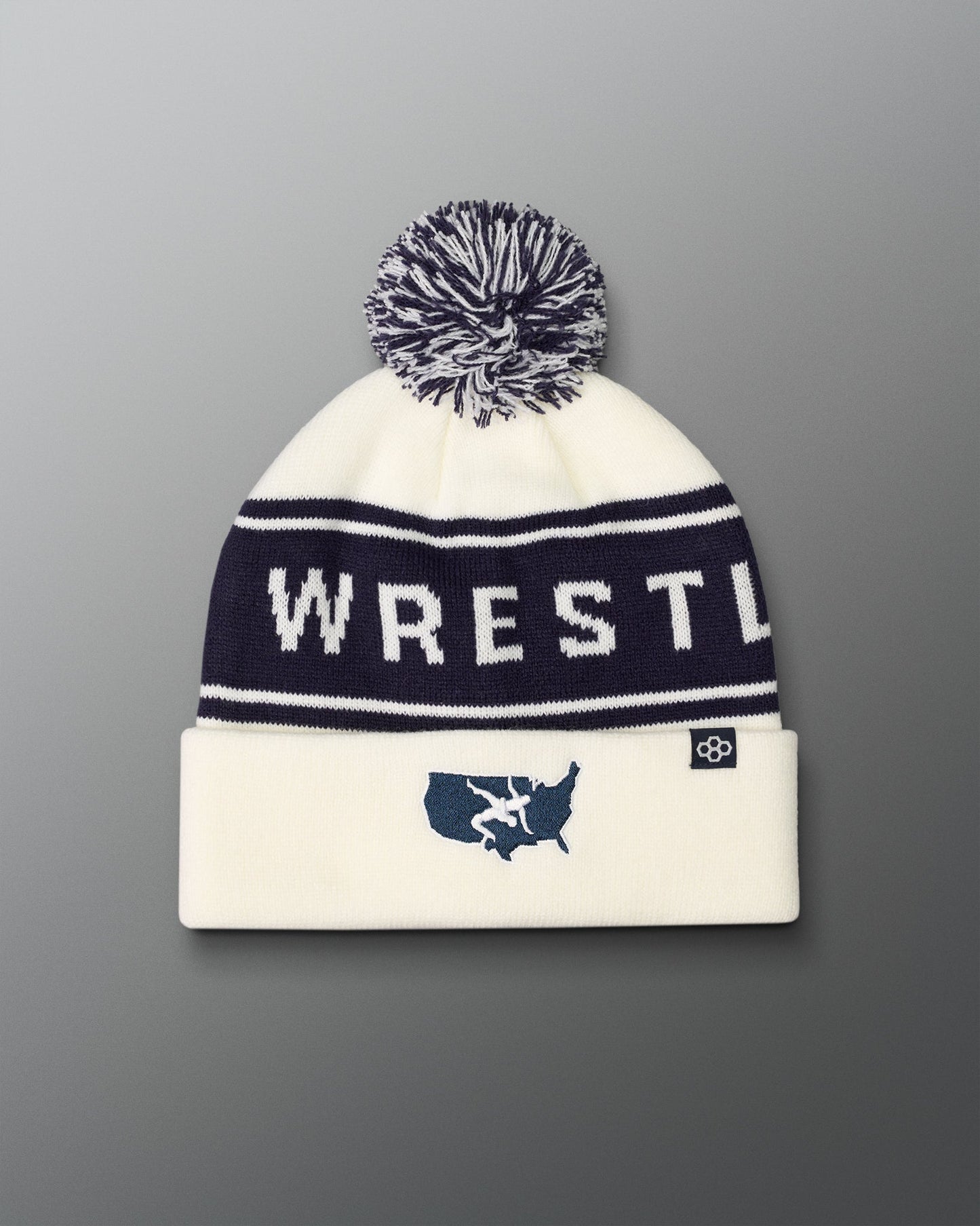 RUDIS USA Wrestling Logo Pom Beanie - USA Wrestling Logo