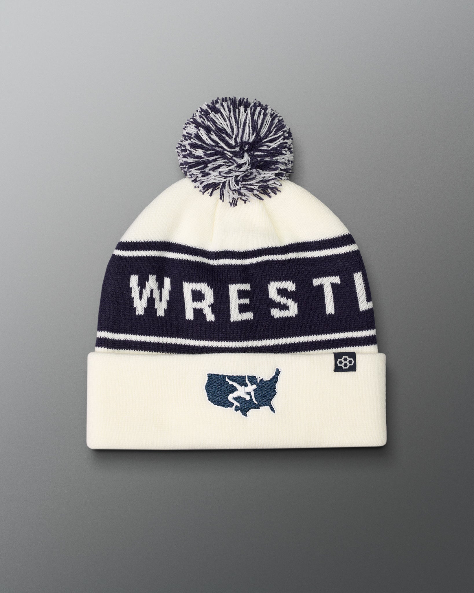 RUDIS USA Wrestling Logo Pom Beanie - USA Wrestling Logo