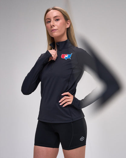 RUDIS USA Wrestling Map Logo Women's Victory 1/4 Zip