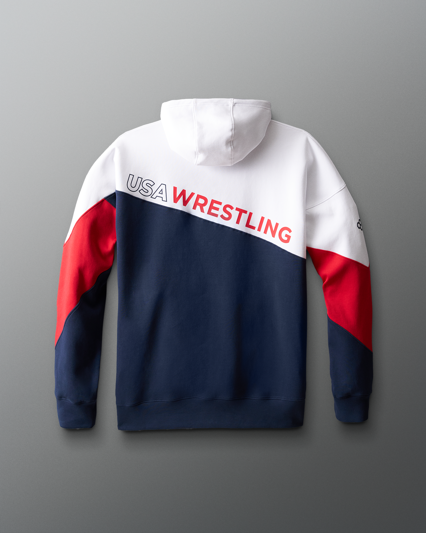 RUDIS USA Wrestling Colorblock Hoodie - Navy/White/Red