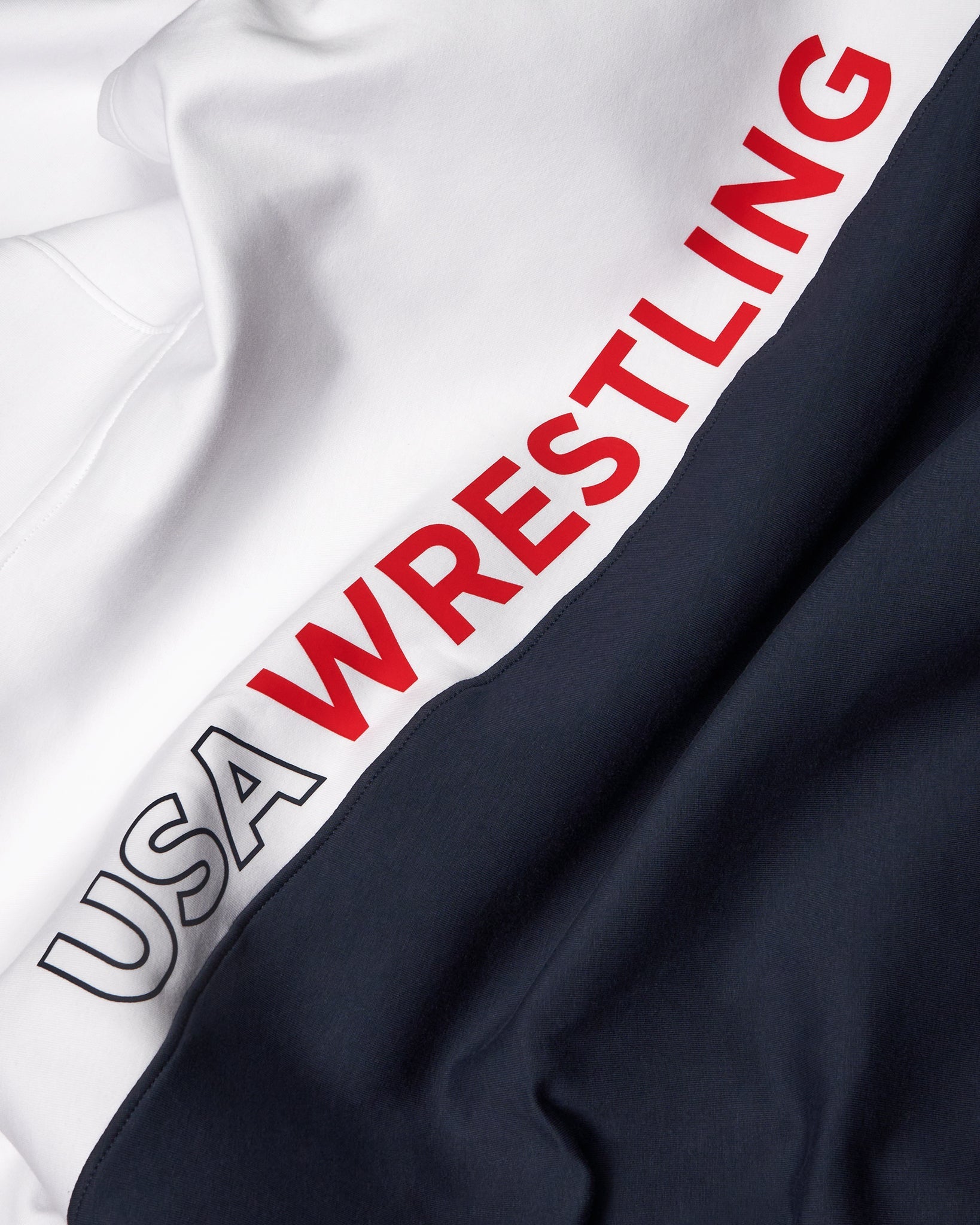 RUDIS USA Wrestling Colorblock Hoodie - Navy/White/Red