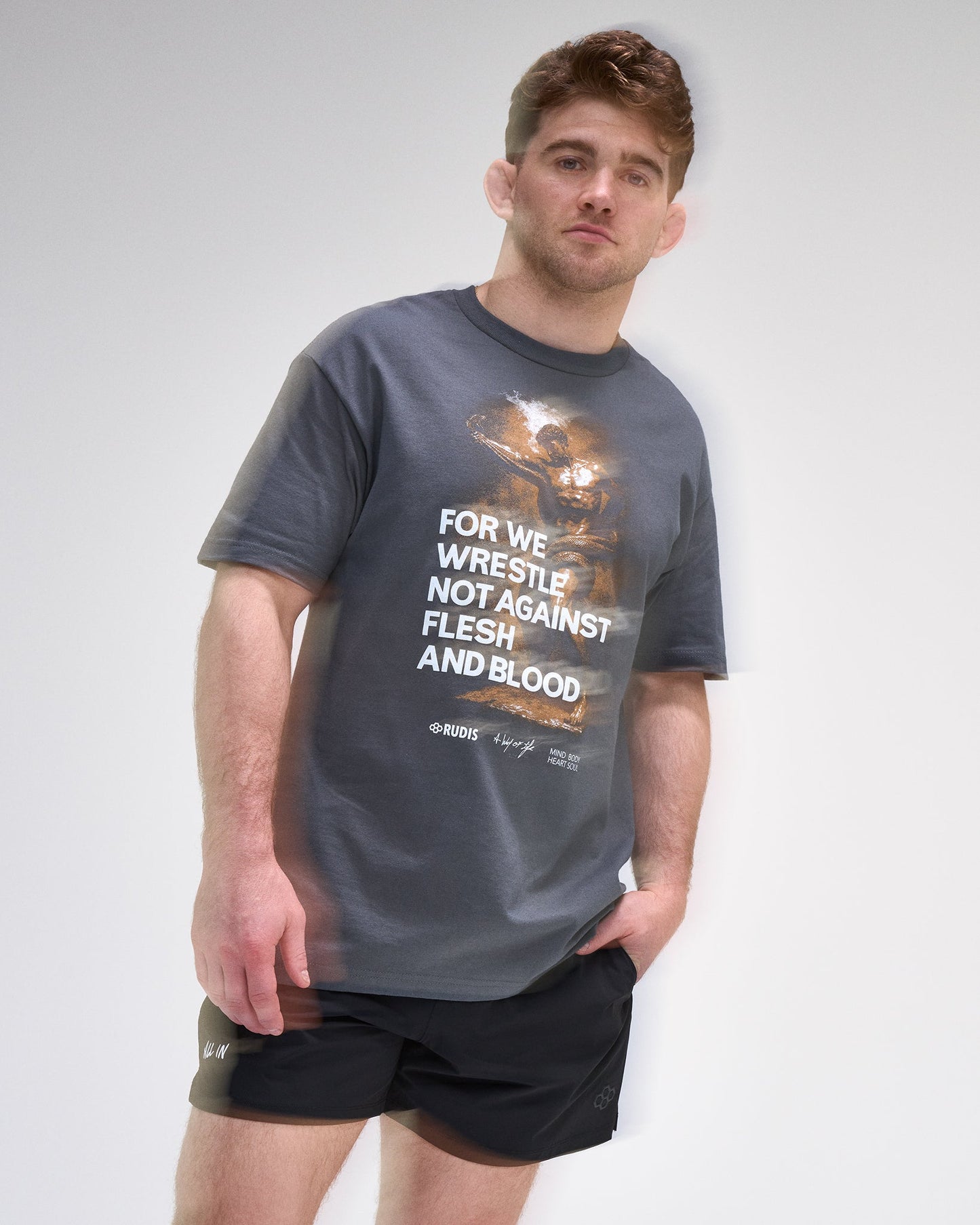 RUDIS FOR WE WRESTLE Heavyweight T-Shirt