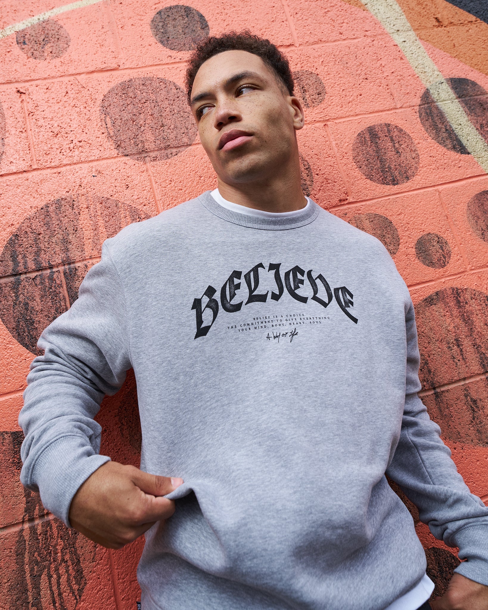 RUDIS Blackletter Believe Comfort Fleece Crewneck
