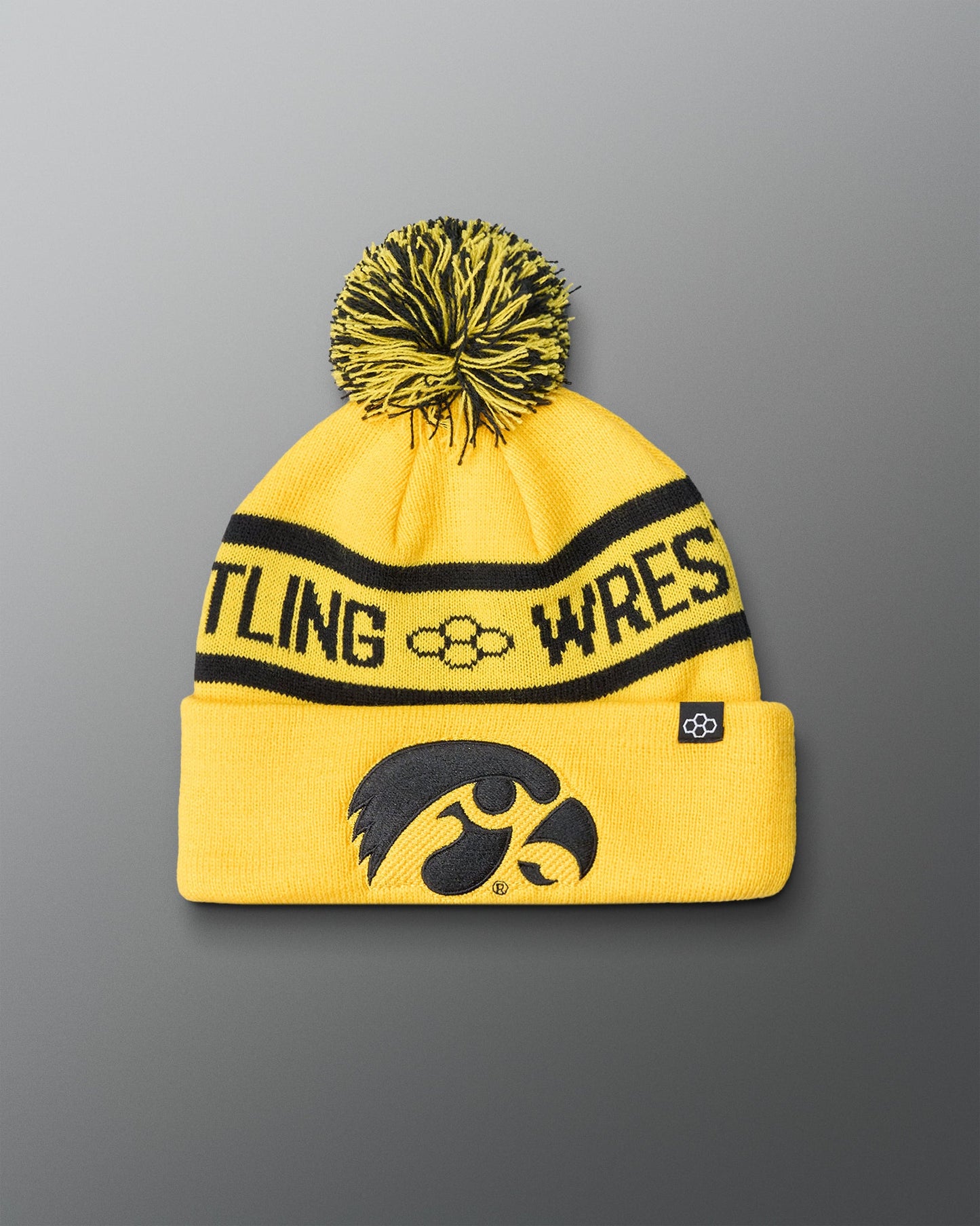 RUDIS Iowa Two-Tone Pom Beanie