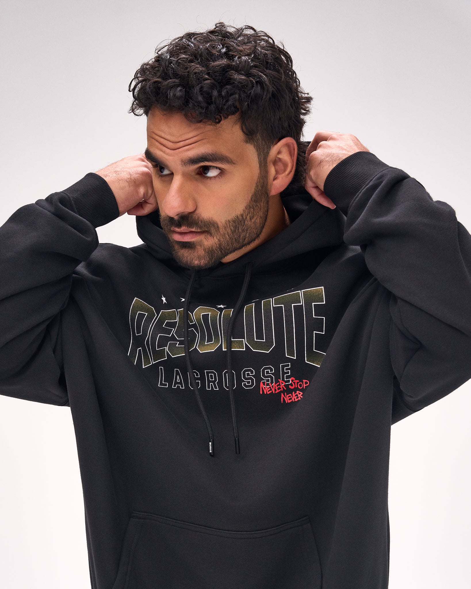 RUDIS Resolute Lacrosse Relaxed Comfort Fleece Hoodie