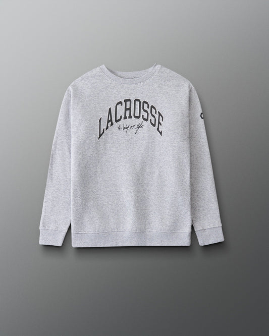 RUDIS Motto Lacrosse Youth Tradition Crewneck